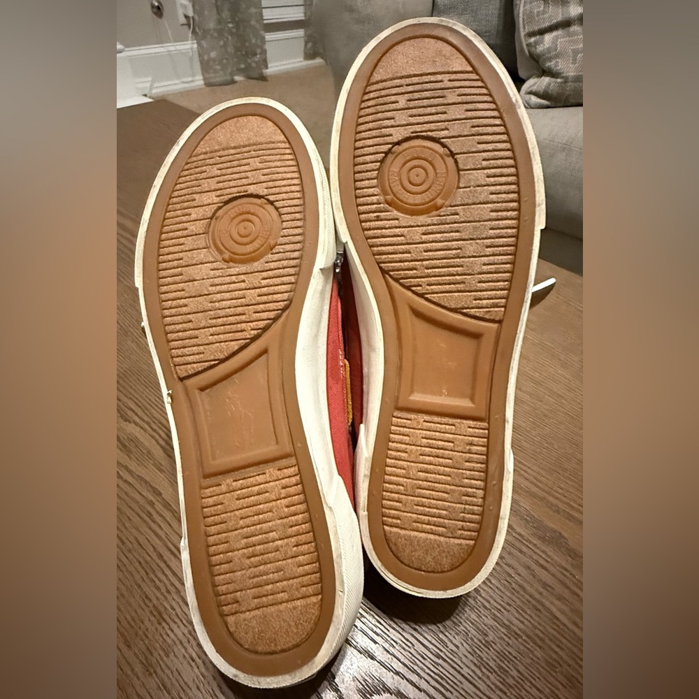 Polo by Ralph Lauren Coral Canvas Boat Shoes with Leather Laces - Picture 6 of 7